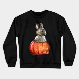 Grey Pumpkin Bunny Crewneck Sweatshirt